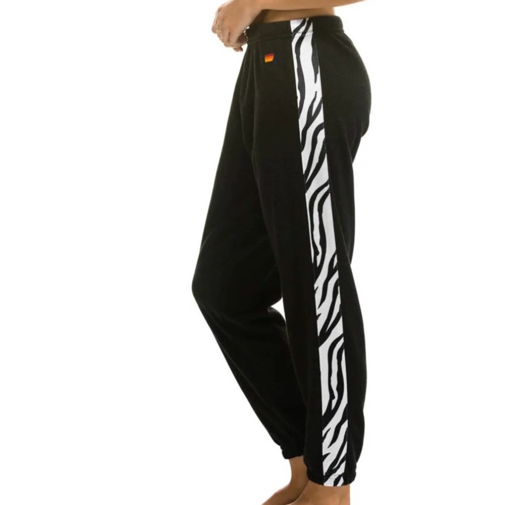 Aviator Nation - Zebra Striped Sweatpants Size M - Picture 2 of 8